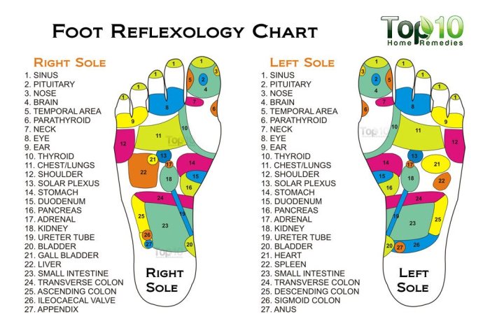 Reflexology massage for health